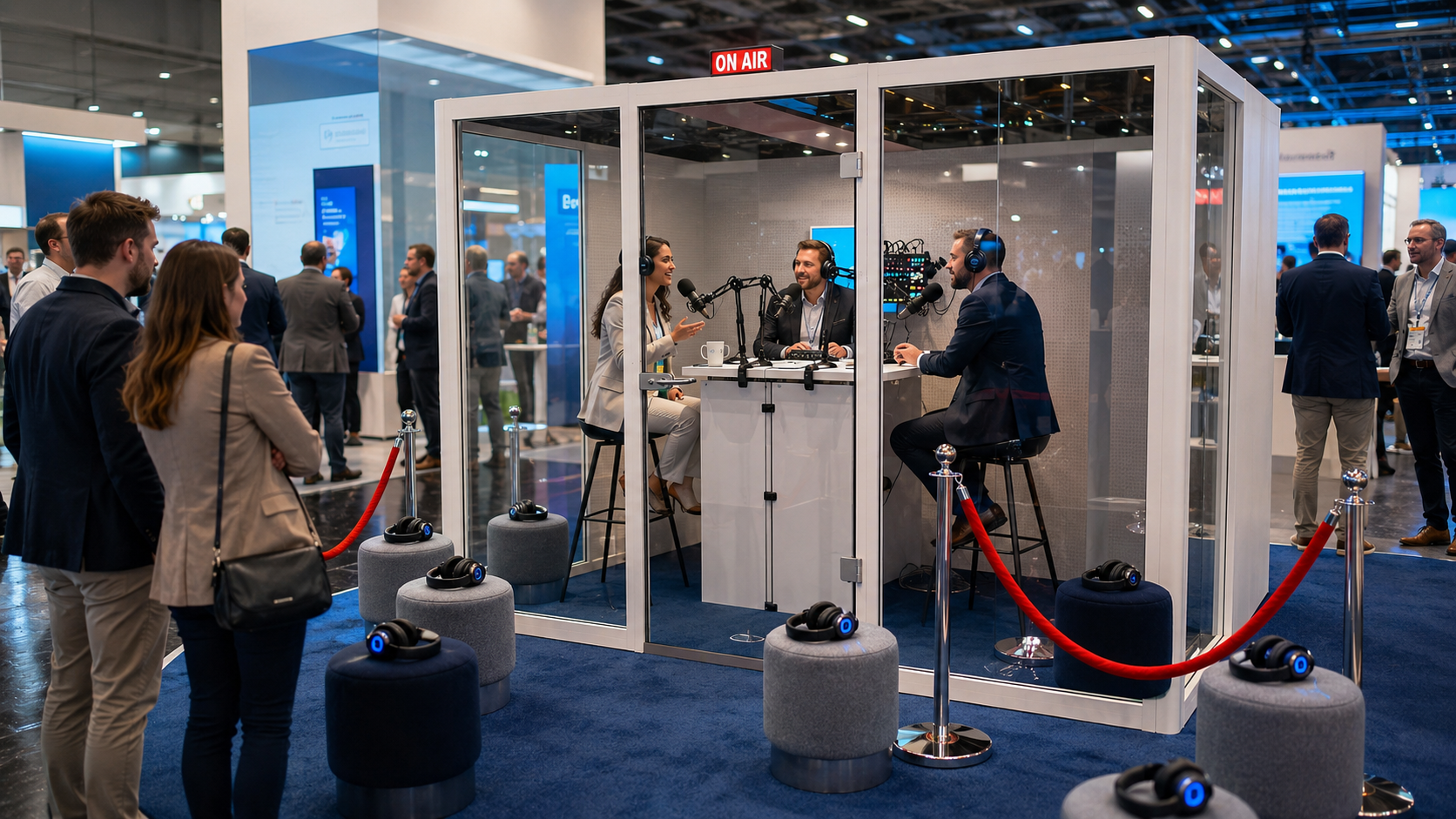 Podbox im Live-Einsatz auf einer Messe